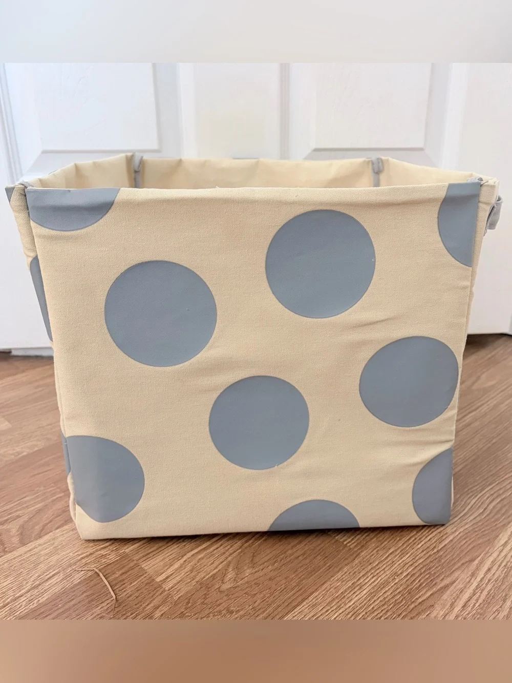 Land of Nod Polka Dot Fabric Storage Cube